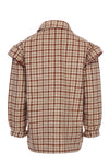 Meisjes Check Outdoor Blouse van LOOXS Little in de kleur Brown check in maat 128.
