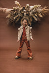 Meisjes Check Outdoor Blouse van LOOXS Little in de kleur Brown check in maat 128.