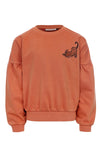 Meisjes Sweater van LOOXS Little in de kleur Warm Orange in maat 128.