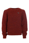 Meisjes Knitted Pullover van LOOXS Little in de kleur TERRA in maat 128.