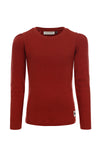 Meisjes Pointel T-Shirt L/S van LOOXS Little in de kleur TERRA in maat 128.