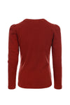 Meisjes Pointel T-Shirt L/S van LOOXS Little in de kleur TERRA in maat 128.