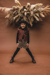 Meisjes Check Short van LOOXS Little in de kleur seventies check in maat 128.
