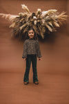 Meisjes Velours Rib Flare Pants van LOOXS Little in de kleur Forest Green in maat 128.