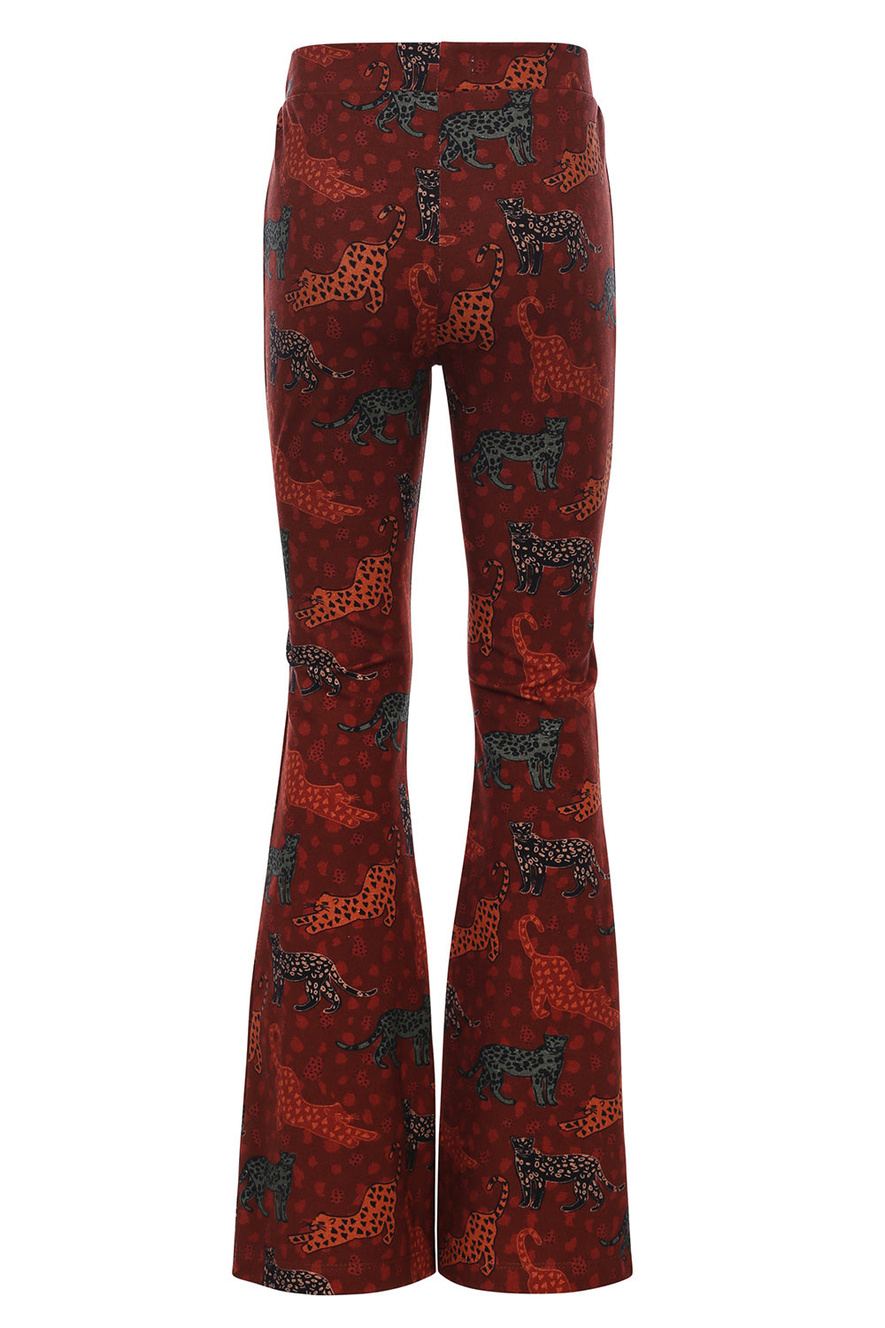 Meisjes Jungle Printed Flare Pants van LOOXS Little in de kleur Jungle Cats AO in maat 128.