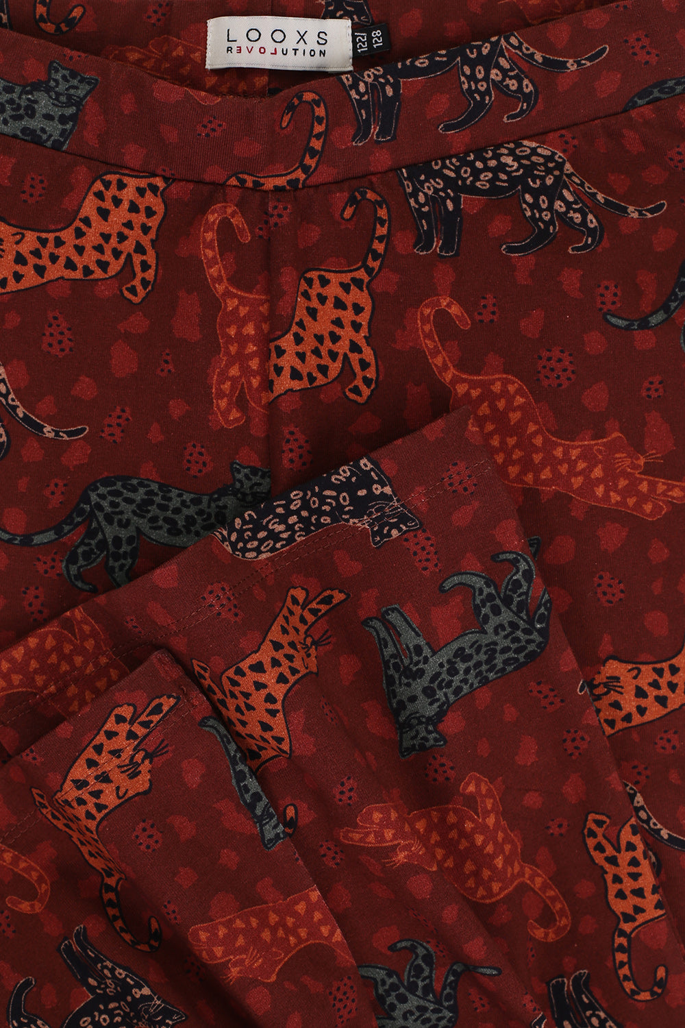 Meisjes Jungle Printed Flare Pants van LOOXS Little in de kleur Jungle Cats AO in maat 128.