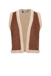 Meisjes Lammy Gilet van LOOXS Little & Me in de kleur CAMEL BROWN in maat M-L.