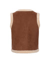 Meisjes Lammy Gilet van LOOXS Little & Me in de kleur CAMEL BROWN in maat M-L.