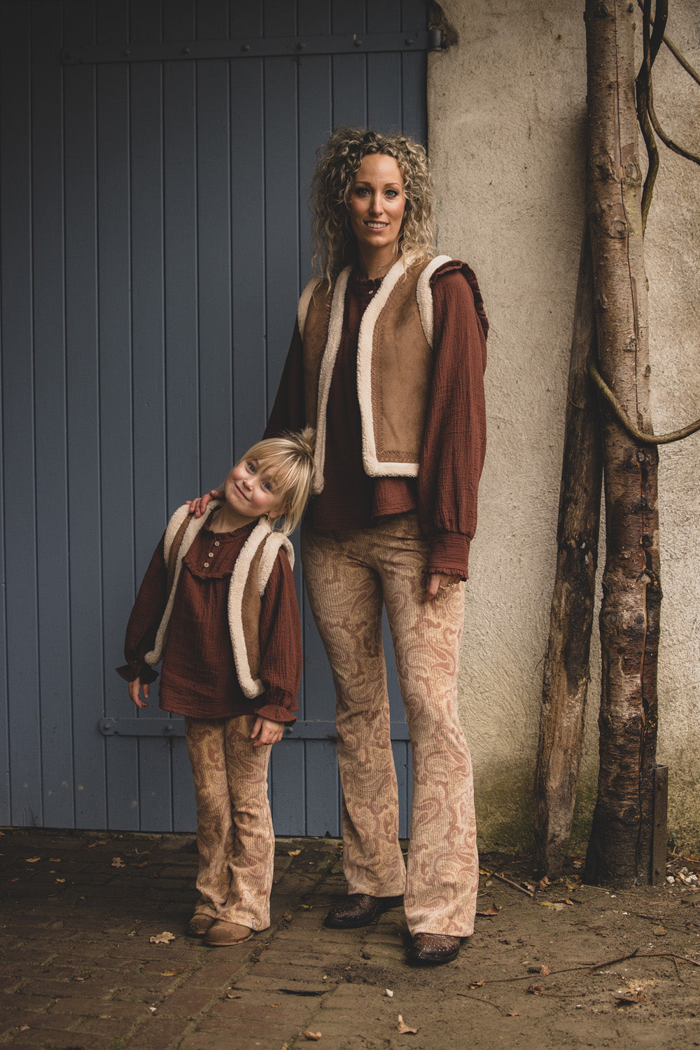 Meisjes Mousseline Blouse van LOOXS Little & Me in de kleur Red Wine in maat L.