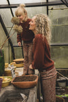 Meisjes Knitted Pullover van LOOXS Little & Me in de kleur TERRA in maat L.