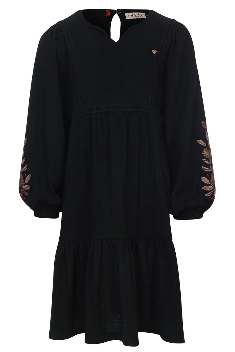 LOOXS Little Crinkle Embroidery Dress