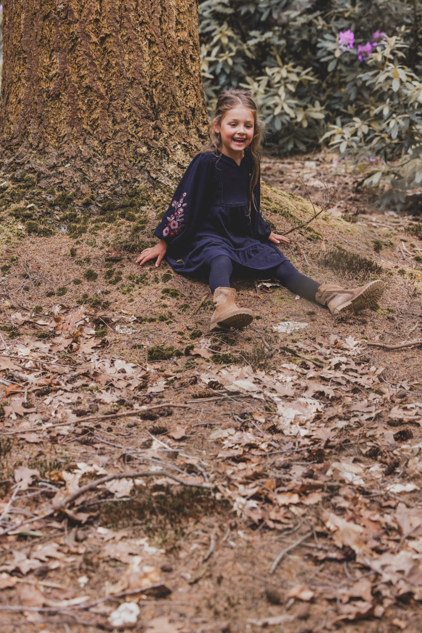 LOOXS Little Crinkle Embroidery Dress