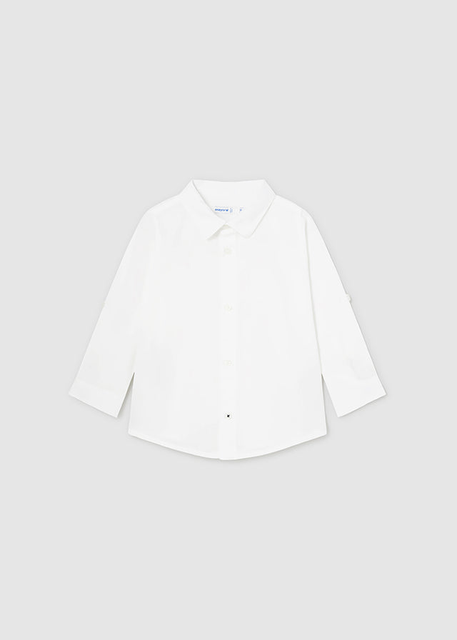 Mayoral Basic linen l/s shirt White