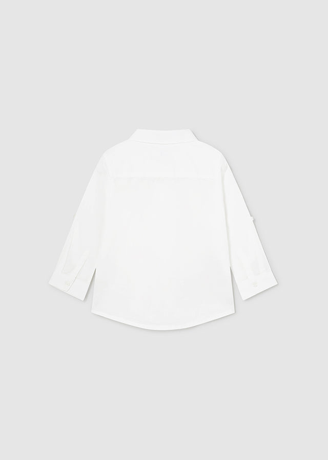 Mayoral Basic linen l/s shirt White