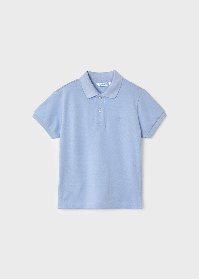 Mayoral Basic s/s polo Powder blu