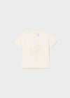 Mayoral S/s embroidered shirt Chickpea