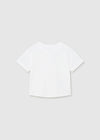 Mayoral S/s combined linen shirt White