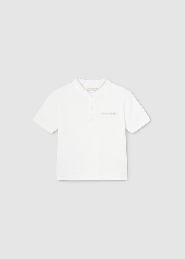 Mayoral Polo s/s mao neck Natural