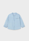Mayoral L/s mao collar denim shirt Light