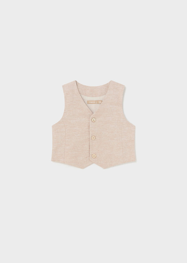 Mayoral Dressy linen vest Coconut