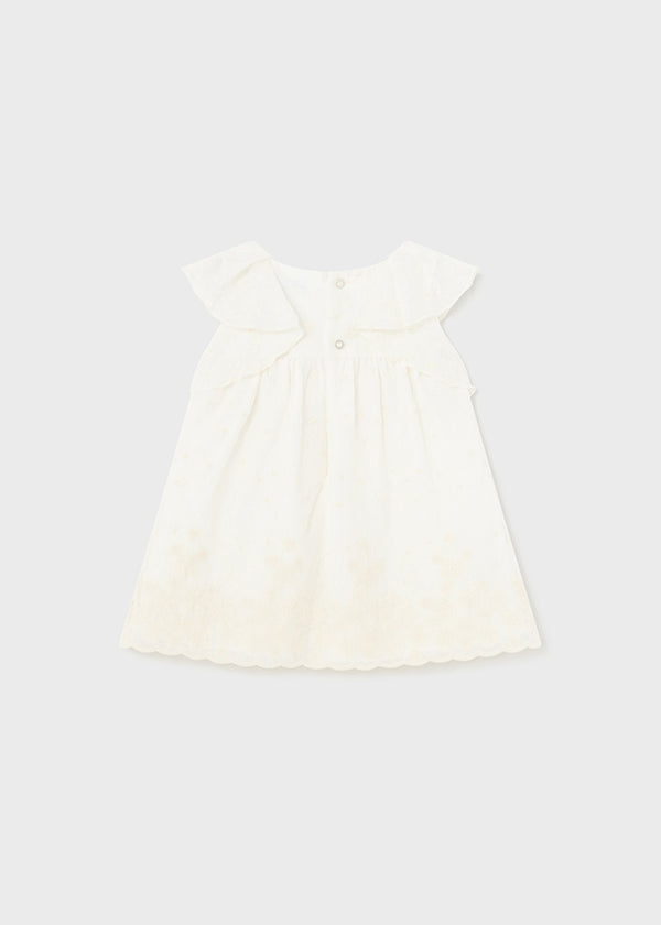 Mayoral Embroidered dress Natural
