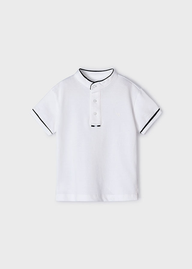 Mayoral Polo s/s mao neck White