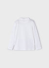 Mayoral L/s mao-collar polo shirt White