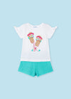 Mayoral Flutter shorts set Jade