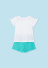 Mayoral Flutter shorts set Jade