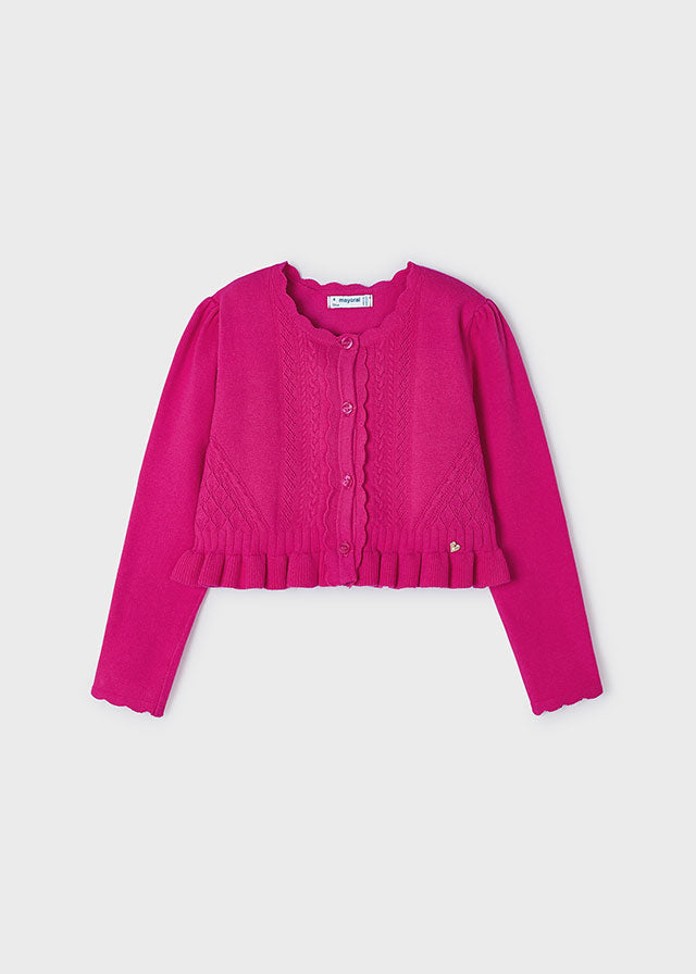 Mayoral Knit cardigan Fuchsia