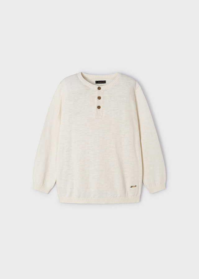 Mayoral Linen cotton sweater Milk