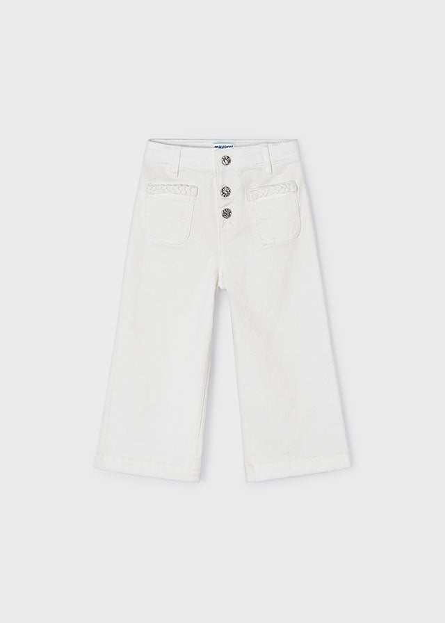 Mayoral Twill trousers Natural