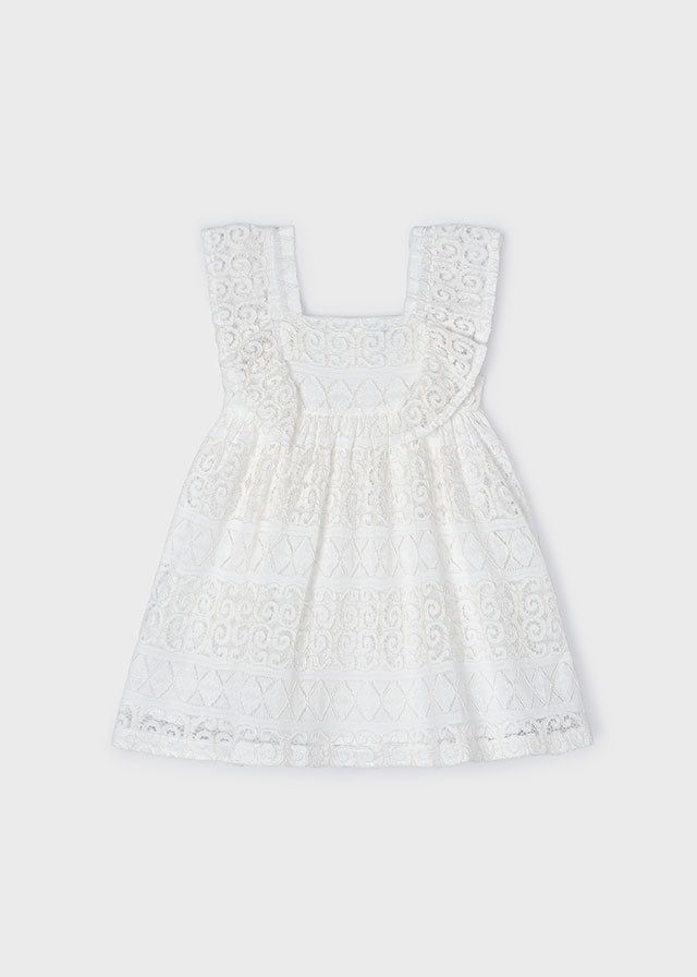 Mayoral Lace dress Natural