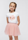 Mayoral Tulle skirt set Nude