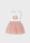 Mayoral Tulle skirt set Nude