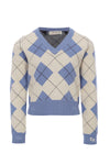 Meisjes Argyle Pullover van LOOXS 10sixteen in de kleur Blue argyle check in maat 176.