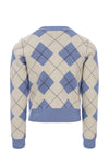 Meisjes Argyle Pullover van LOOXS 10sixteen in de kleur Blue argyle check in maat 176.