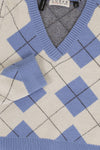 Meisjes Argyle Pullover van LOOXS 10sixteen in de kleur Blue argyle check in maat 176.