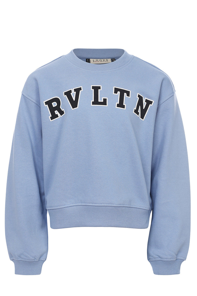 Meisjes Sweater van LOOXS 10sixteen in de kleur Light blue in maat 176.
