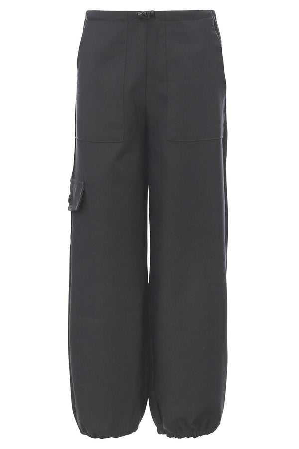 Meisjes Twill Jogpants van LOOXS 10sixteen in de kleur Antracite in maat 170-176.