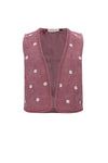 Meisjes Embroidered Gilet van LOOXS Little in de kleur Mauve Blush in maat 128-134.