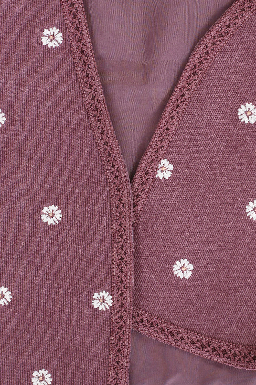 Meisjes Embroidered Gilet van LOOXS Little in de kleur Mauve Blush in maat 128-134.