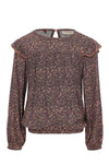 Meisjes Flower Printed Top van LOOXS Little in de kleur Daisy dream in maat 128.