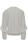 Meisjes Crincle Jersey Top van LOOXS Little in de kleur Soft white in maat 128.