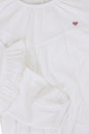 Meisjes Crincle Jersey Top van LOOXS Little in de kleur Soft white in maat 128.