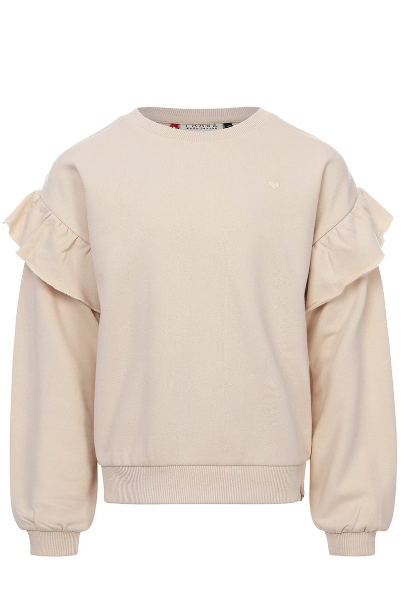 Meisjes Sweater van LOOXS Little in de kleur Crystal gray in maat 128.