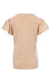 Meisjes T-Shirt S/S van LOOXS Little in de kleur Natural in maat 128.
