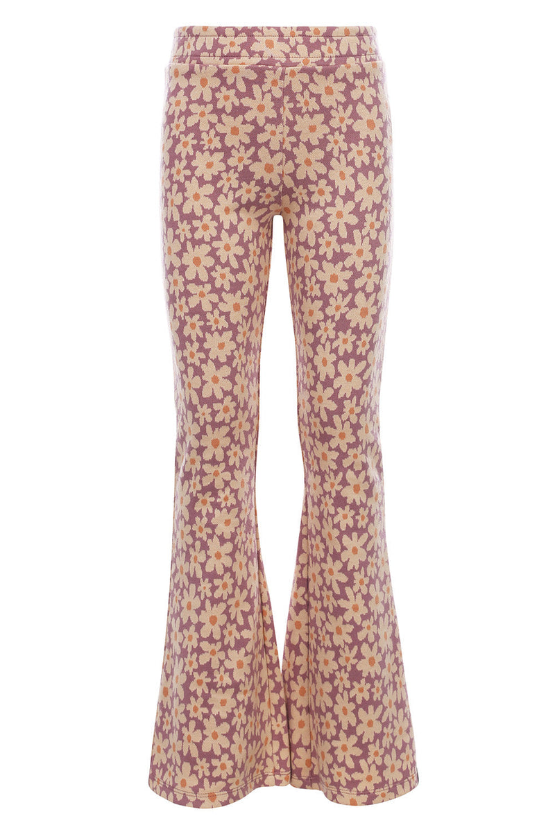 Meisjes Jaquard Pants van LOOXS Little in de kleur Flower jacquard in maat 128.