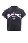 Meisjes Acid Washed T-Shirt van LOOXS 10sixteen in de kleur Black in maat 176.