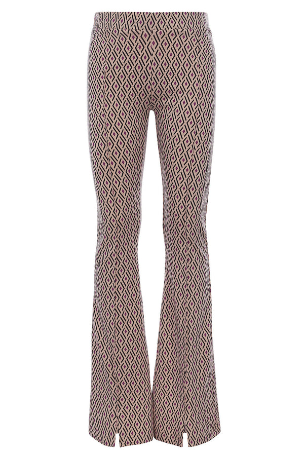 Meisjes Printed  Flare Pants van LOOXS 10sixteen in de kleur Argyle in maat 170-176.